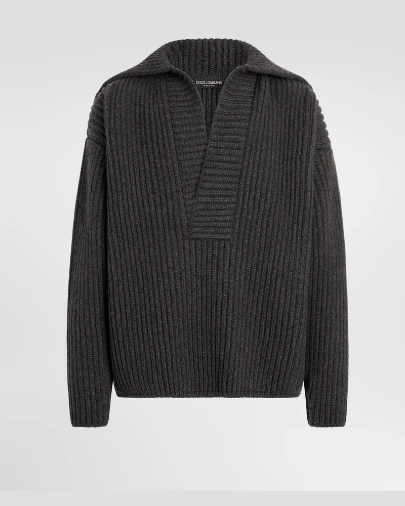 Dolce & Gabbana Kaschmirpullover - Mann Strickwaren Grau Grau