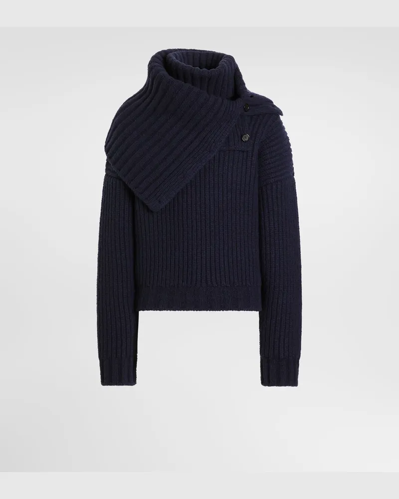 Dolce & Gabbana Rollkragenpullover Aus Wolle - Mann Strickwaren Blau Blau