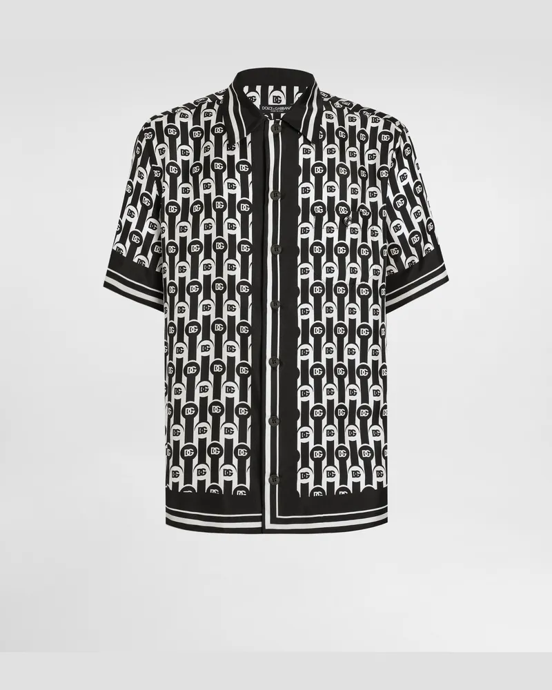 Dolce & Gabbana Hawaii Printed Silk Twill Shirt - Mann Hemden Print Print