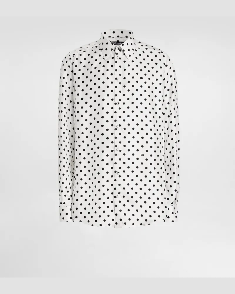 Dolce & Gabbana Polka Dot-print Martini Twill Shirt - Mann Hemden Print Print