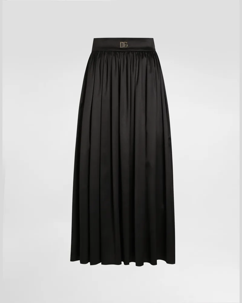 Dolce & Gabbana Rock Mit Logo Aus Metall - Frau Röcke Schwarz Schwarz