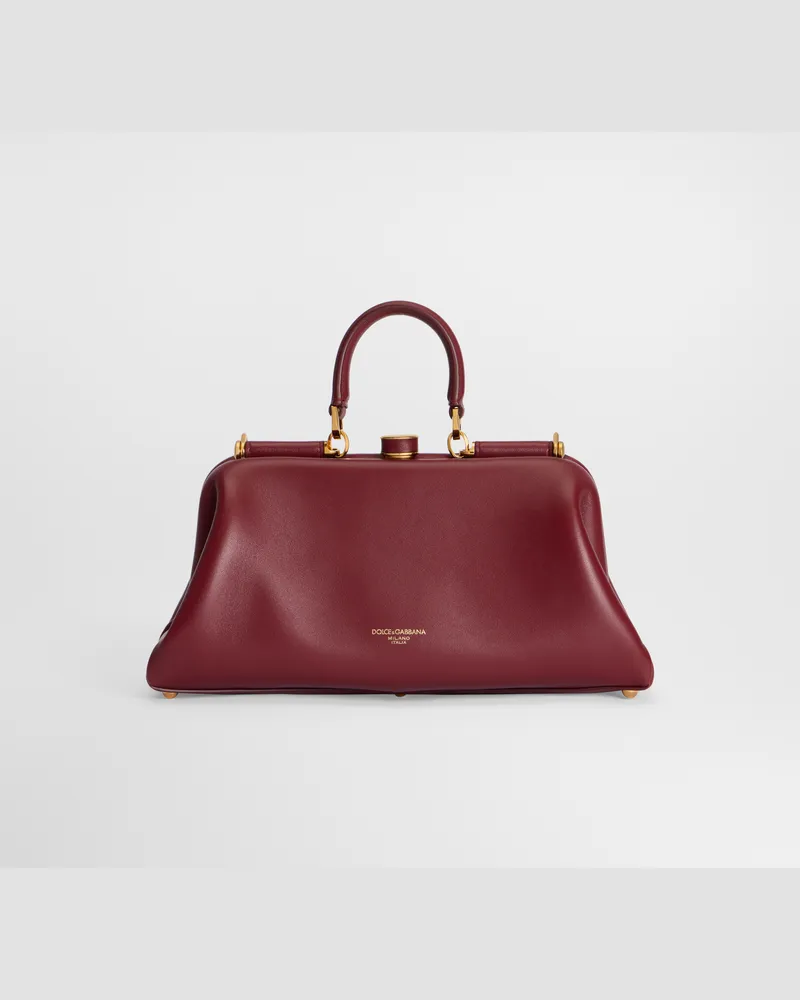 Dolce & Gabbana Handtasche Grandma Medium Aus Plongé Nappa-leder - Frau Collection Burgunderrot Burgunderrot
