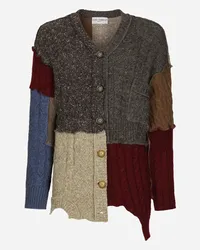 Dolce & Gabbana Cardigan Patchwork aus Wolle und Alpaka Mehrfarbig