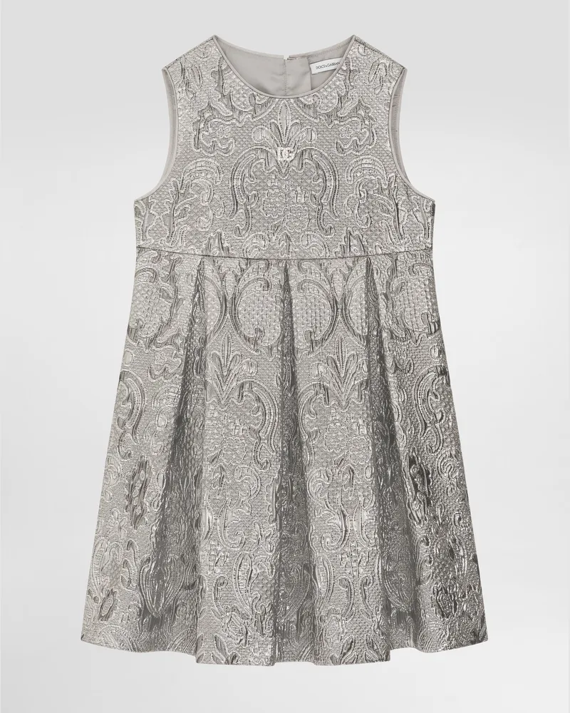 Dolce & Gabbana Lamé Jacquard Dress - Frau Collection Silber Silver
