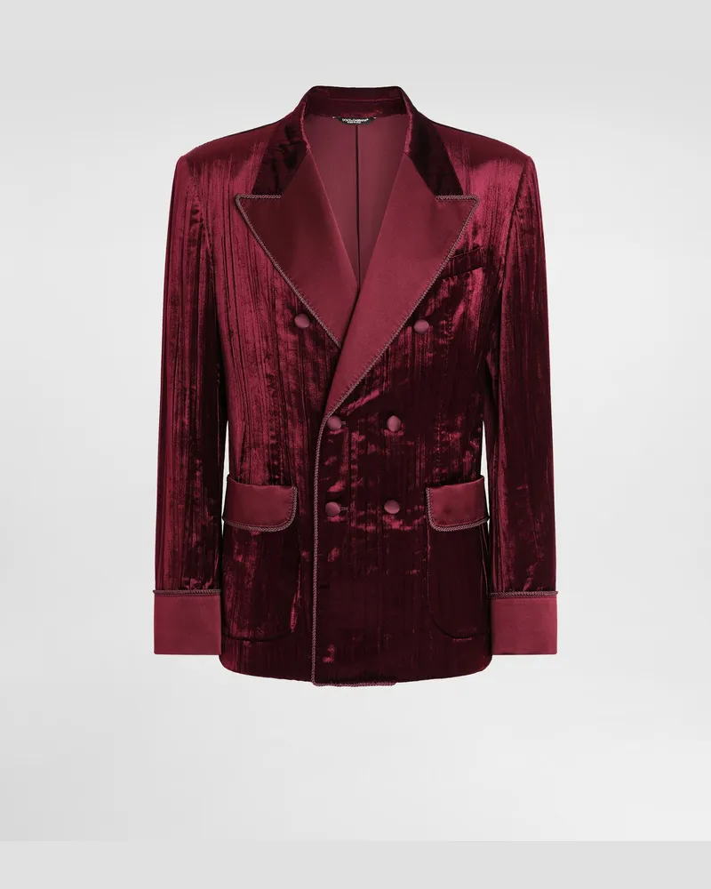 Dolce & Gabbana Zweireihige Samtjacke Violett