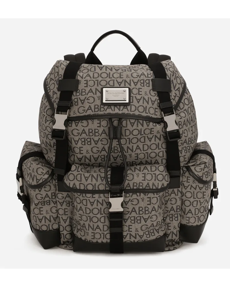 Dolce & Gabbana Rucksack aus Jacquard Mehrfarbig