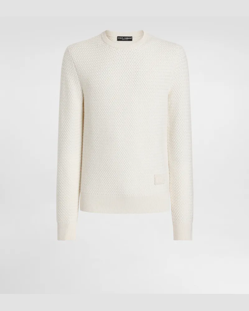 Dolce & Gabbana Wollpullover - Mann Strickwaren Wei Weiss