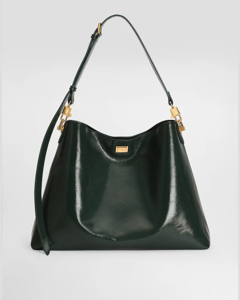 Dolce & Gabbana Large Vittoria Calfskin Shoulder Bag - Frau Collection Gr�n Green
