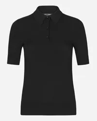 Dolce & Gabbana Poloshirt aus Viskose Schwarz