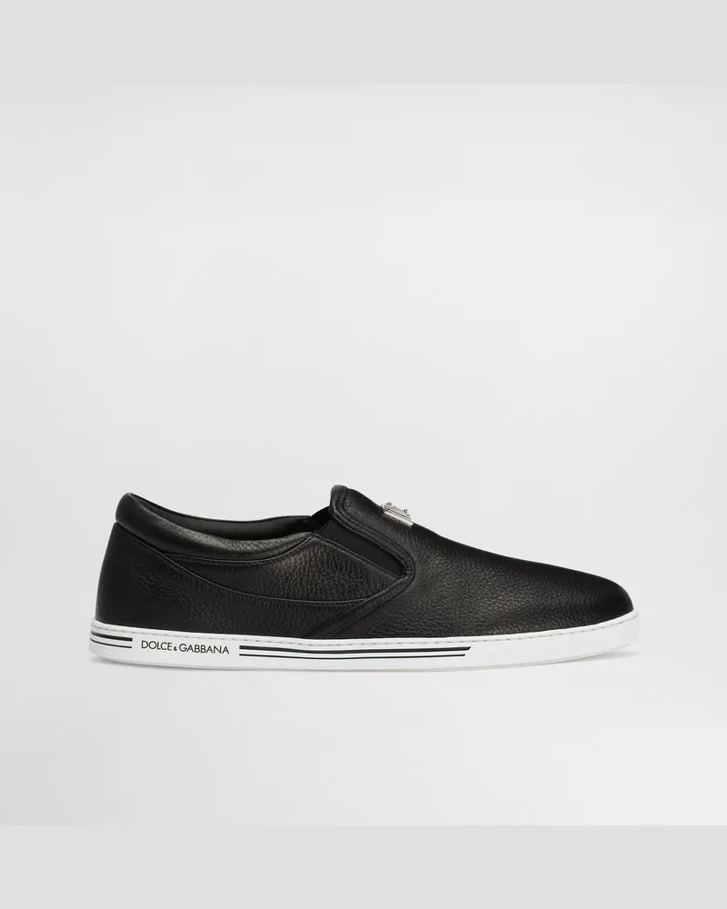 Dolce & Gabbana Sneaker Saint Tropez Aus Hirschleder - Mann Sneakers Schwarz Schwarz
