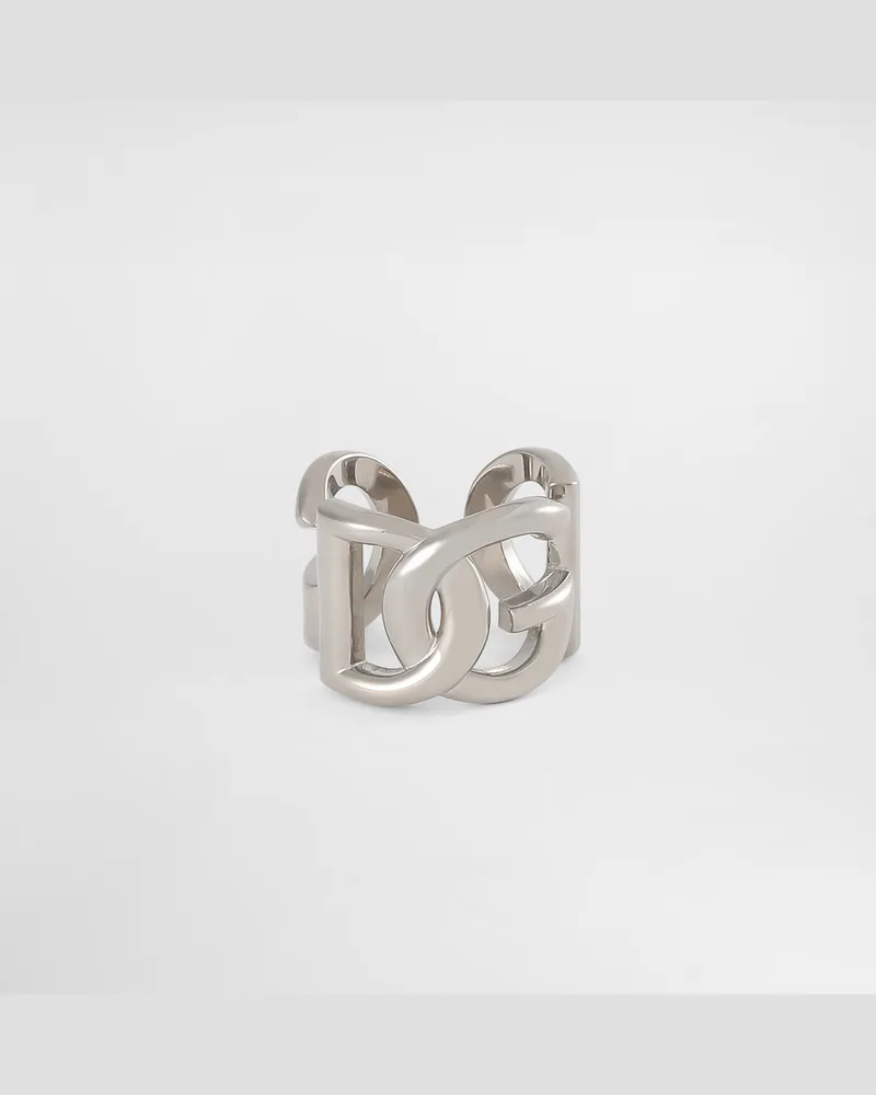 Dolce & Gabbana Ring Mit Dg-logo - Mann Bijoux Silber Metall Silber