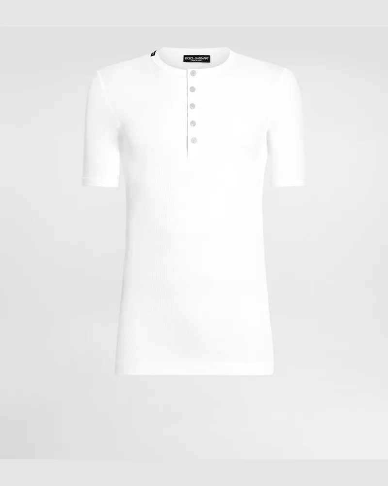 Dolce & Gabbana Cotton T-shirt - Mann T-shirts Und Polos Wei� Baumwolle White