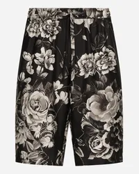 Dolce & Gabbana Bermudas Vanity aus Seide Blumenprint Drucken