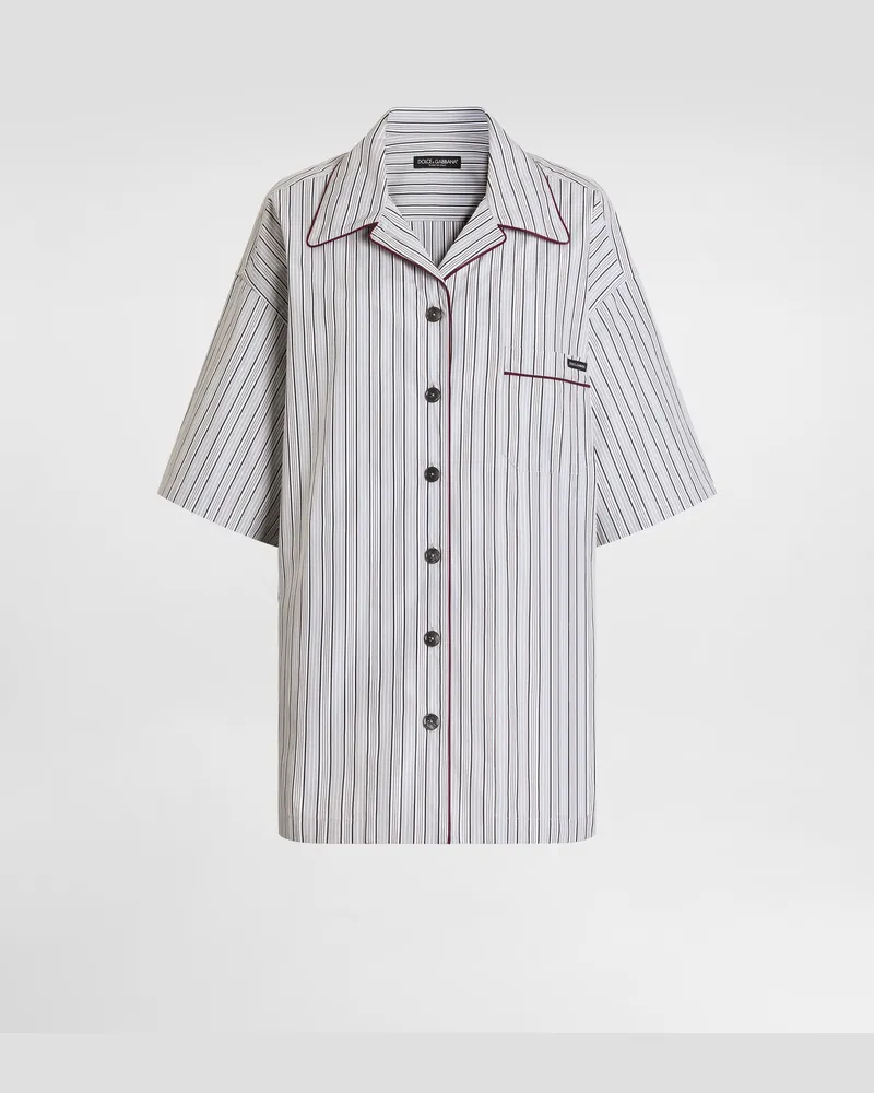 Dolce & Gabbana Striped Poplin Shirt - Frau Blusen Und Tops Mehrfarbig Mehrfarbig