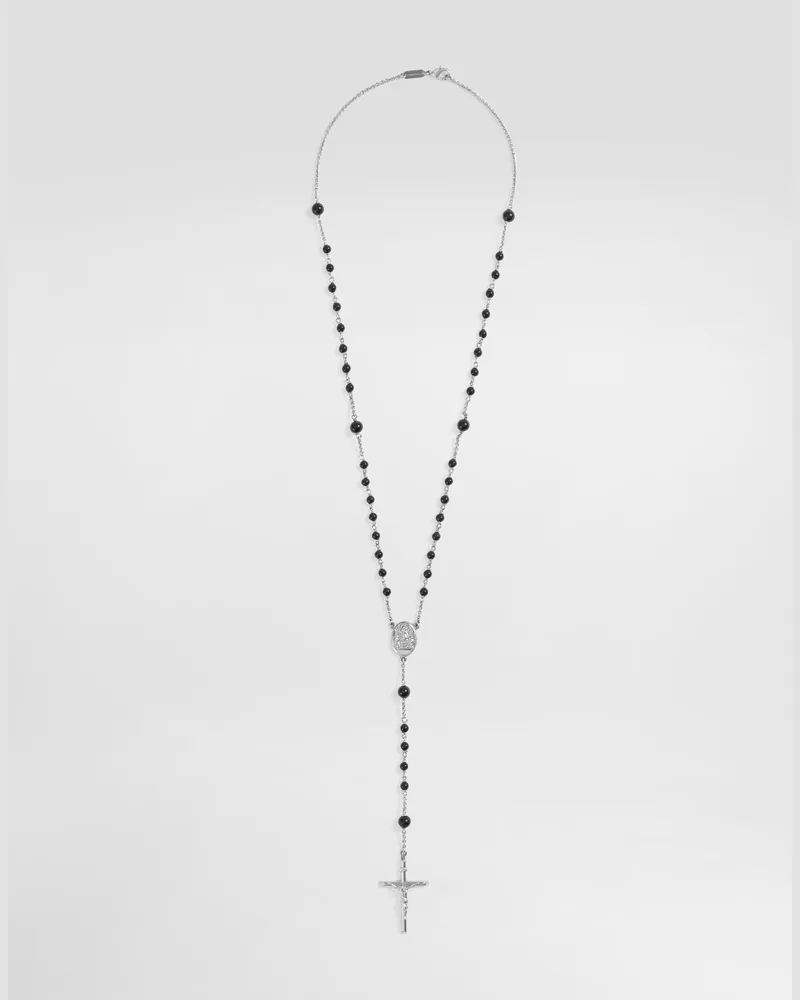 Dolce & Gabbana Rosenkranz-kette Mit Natürlichen Steinen - Mann Bijoux Mehrfarbig Metall Mehrfarbig