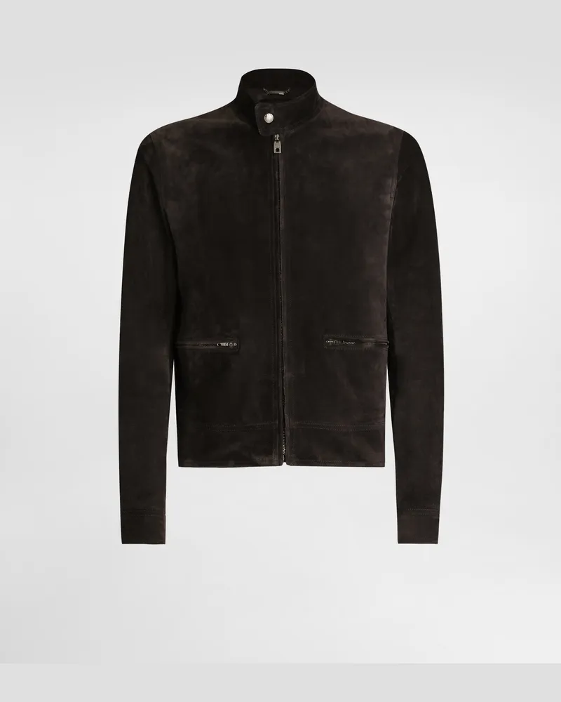 Dolce & Gabbana Calfskin Jacket - Mann Mäntel Und Jacken Braun Brown