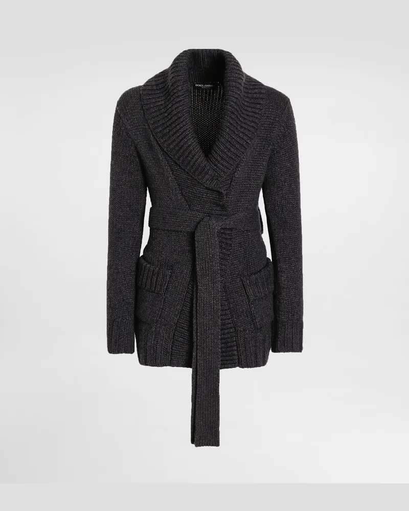 Dolce & Gabbana Cashmere Cardigan - Mann Strickwaren Grau Grey