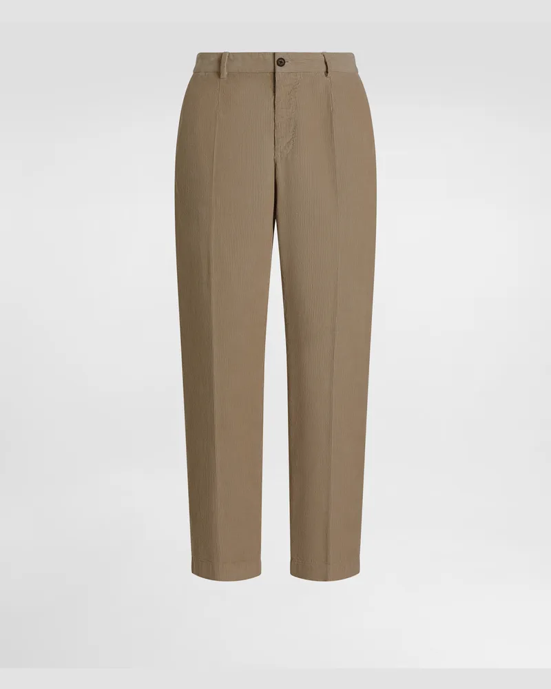 Dolce & Gabbana Stückgefärbte Hose Aus Samt - Mann Hosen Und Shorts Beige Beige