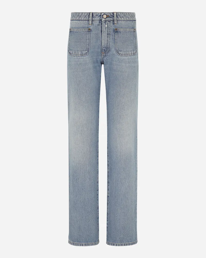 Dolce & Gabbana Worker-jeans Aus Baumwolldenim - Frau Denim Mehrfarbig Mehrfarbig