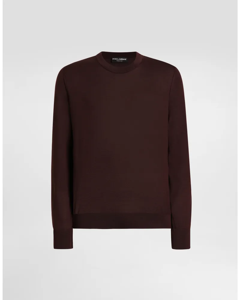 Dolce & Gabbana Pullover Aus Kaschmir - Mann Strickwaren Bordeaux Burgunderrot