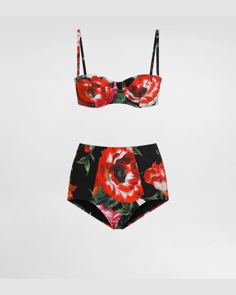 Dolce & Gabbana Gepolsterter Balconette-bikini Mit Blumenprint - Frau Bademode Drucken Drucken