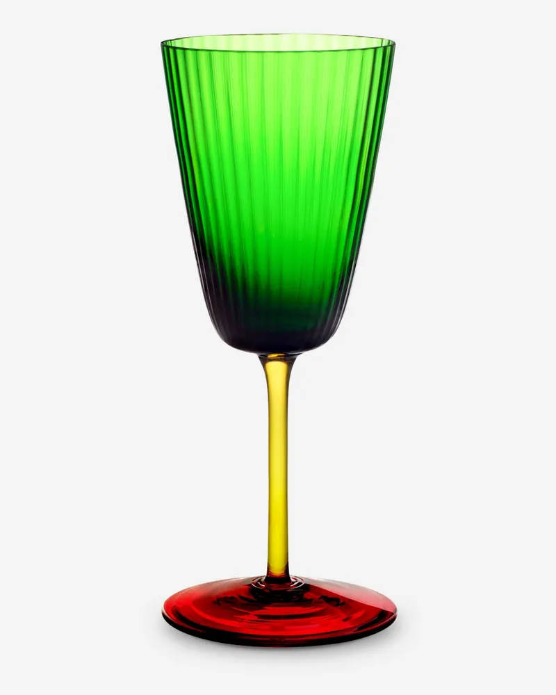 Dolce & Gabbana Hand-blown Murano White Wine Glass - Weingläser Mehrfarbig Mehrfarbig