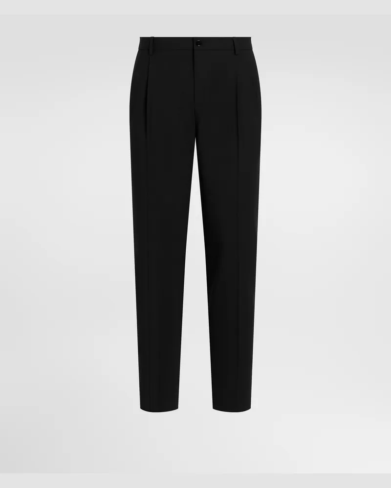 Dolce & Gabbana Hose Aus Schurwolle - Mann Hosen Und Shorts Schwarz Schwarz