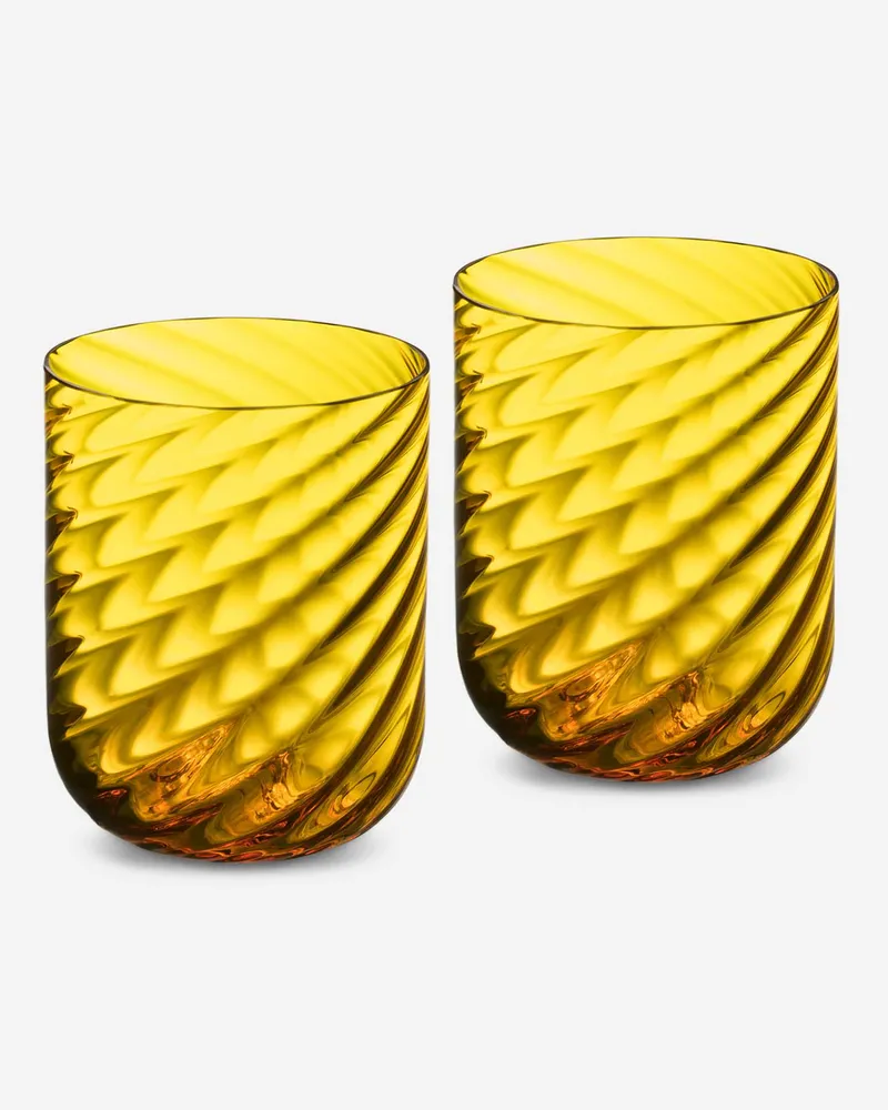Dolce & Gabbana Set 2 Hand-blown Murano Water Glasses - Wassergläser Mehrfarbig Mehrfarbig