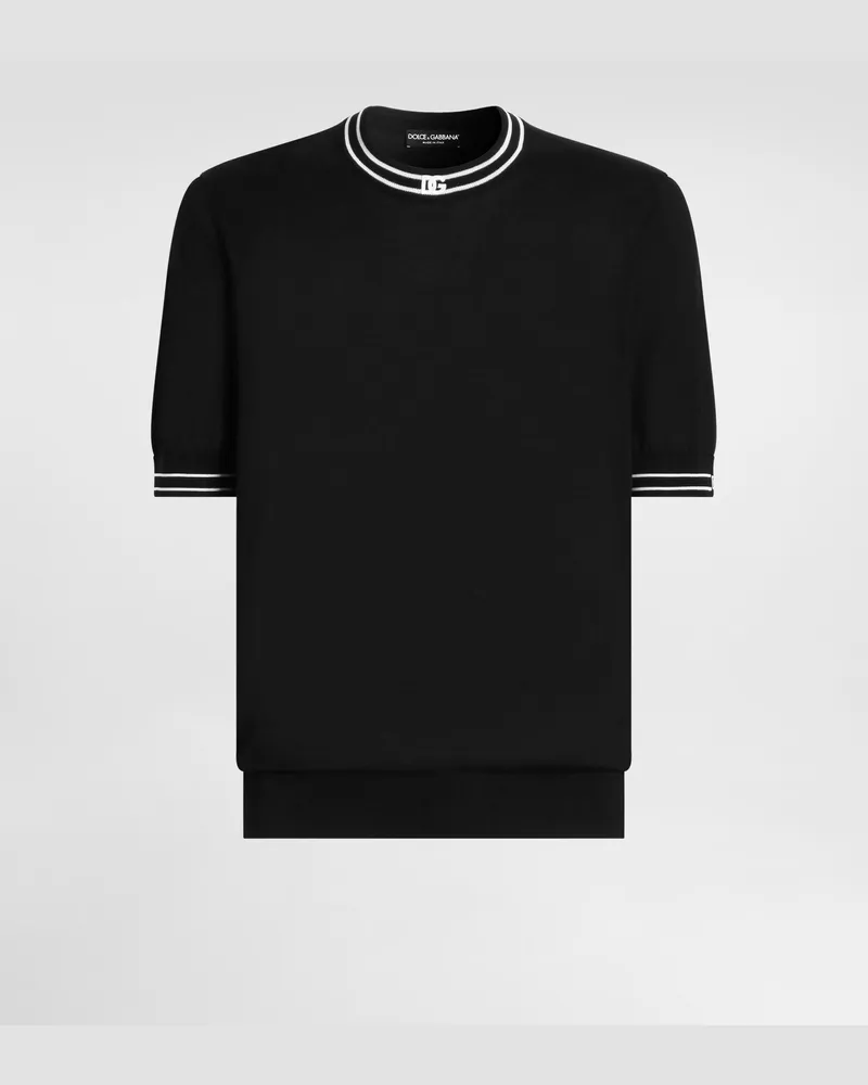 Dolce & Gabbana Pullover Aus Seide - Mann Strickwaren Schwarz Black