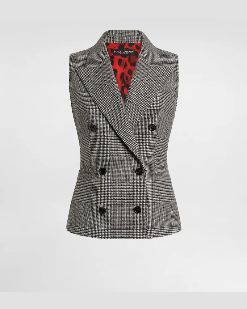 Dolce & Gabbana Weste Aus Flanell In Glencheck-optik - Frau Blazer Multicolor Multicolor