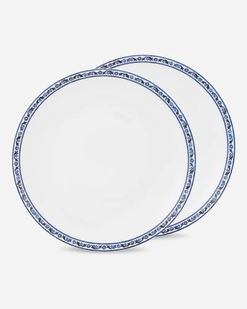 Dolce & Gabbana 2er-set Flache Teller Aus Porzellan - Flache Teller Mehrfarbig Mehrfarbig