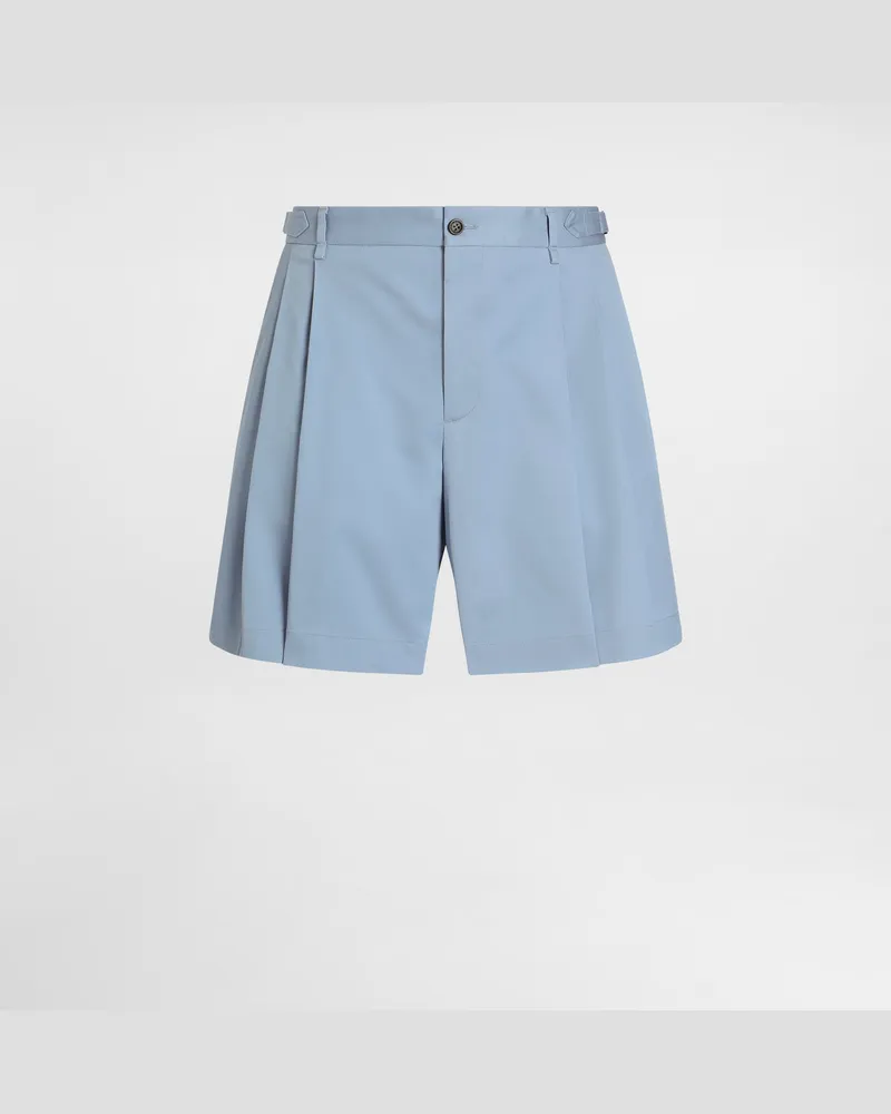 Dolce & Gabbana Bermuda-shorts Aus Baumwolle - Mann Collection Hellblau Baumwolle Azure