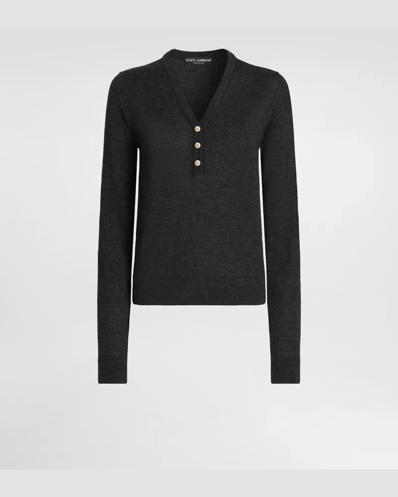 Dolce & Gabbana Pullover Aus Kaschmir - Frau Collection Grau Grey
