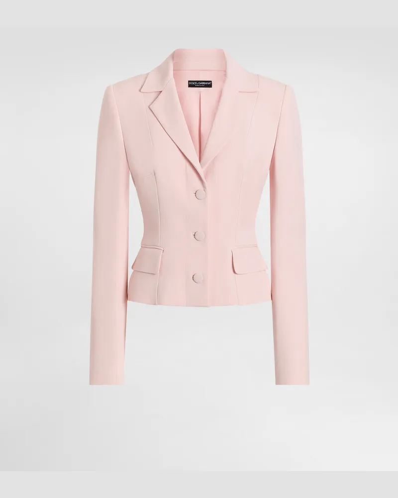 Dolce & Gabbana Einreihige Jacke Aus Stretch-cady - Frau Blazer Rosa Rosa