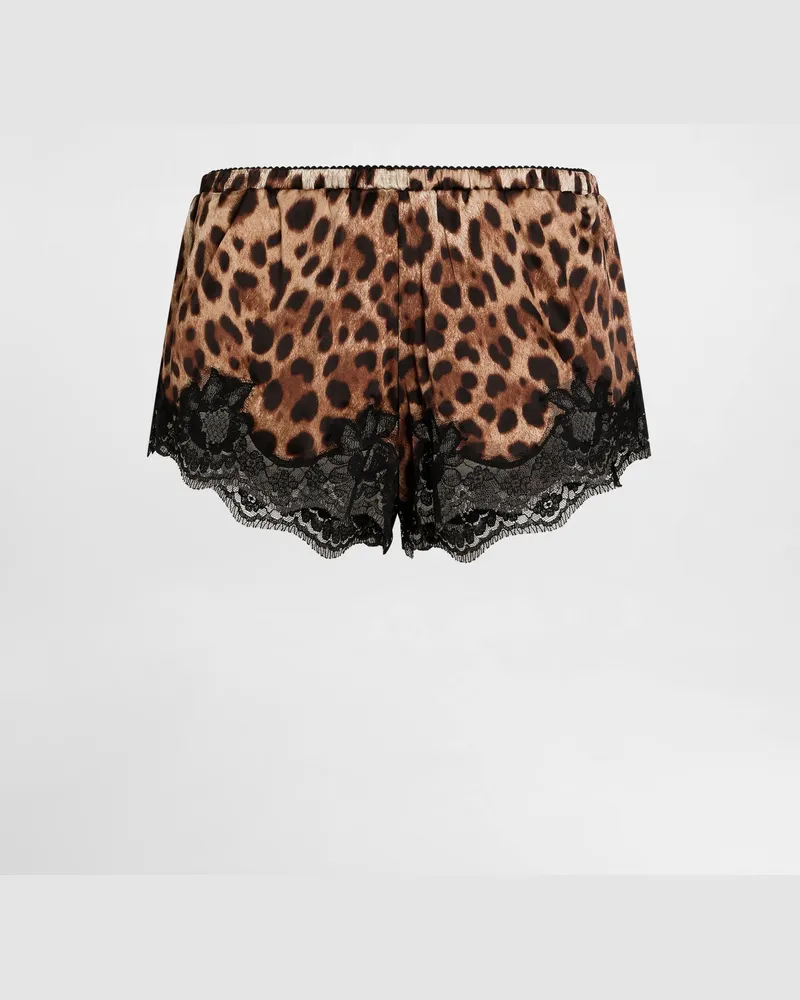 Dolce & Gabbana Shorts - Frau Unterwäsche Animalprint Baumwolle Animal-print