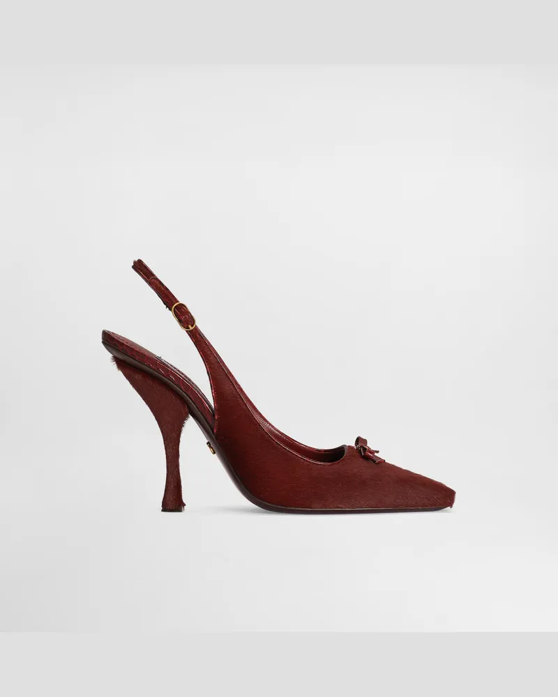 Dolce & Gabbana Slingback Aus Ponyfell - Frau Collection Mehrfarbig Mehrfarbig