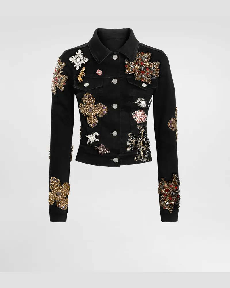 Dolce & Gabbana Jeansjacke - Frau Denim Mehrfarbig Mehrfarbig