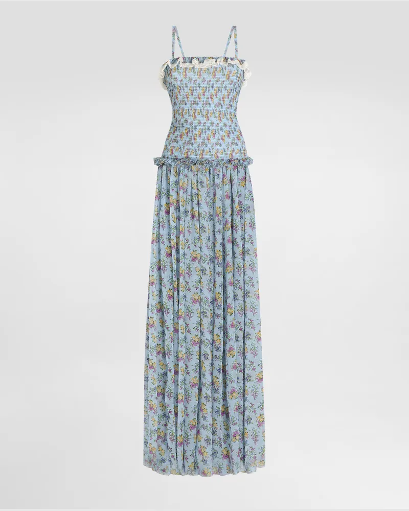 Dolce & Gabbana Small Floral-print Chiffon Dress - Frau Kleider Mehrfarbig Mehrfarbig