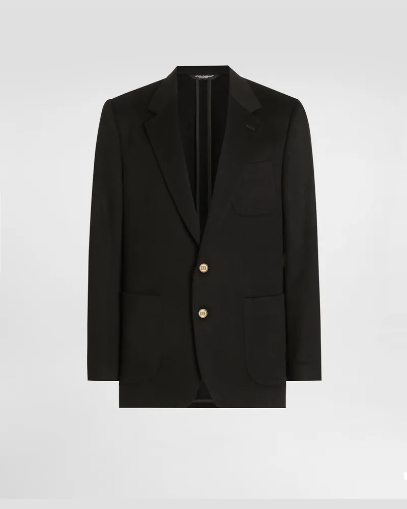 Dolce & Gabbana Single-breasted Portofino Cashmere Jacket - Mann Anzüge Und Blazer Schwarz Black