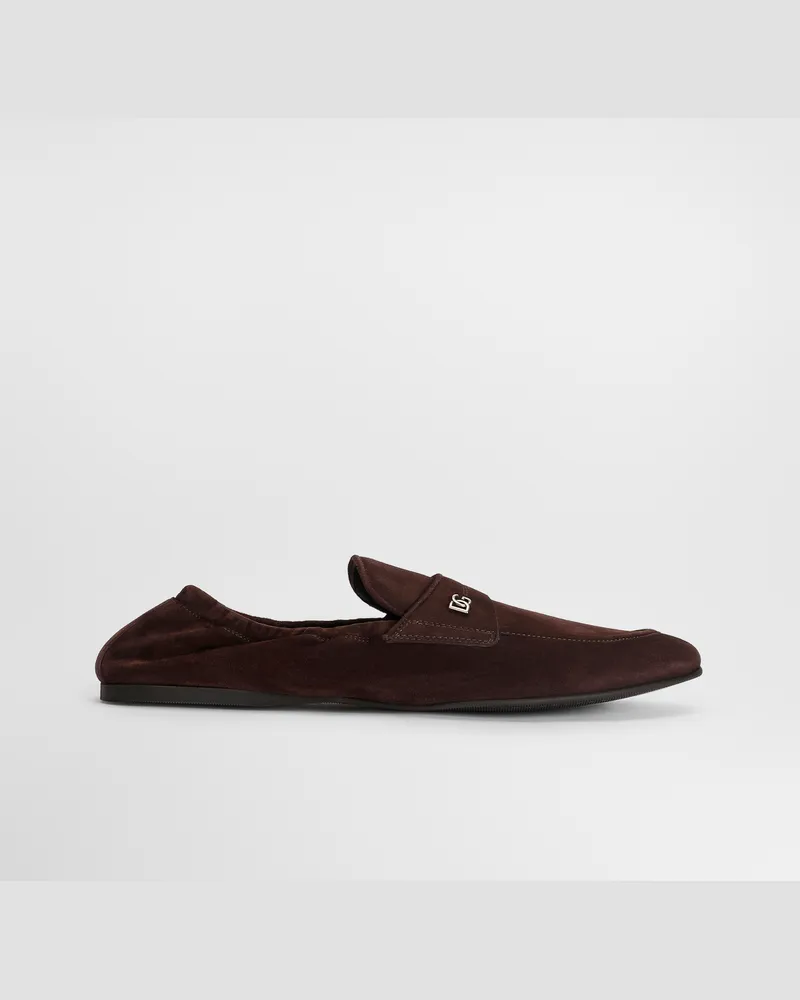 Dolce & Gabbana Slipper Aus Kalbsleder - Mann Driver Und Mokassins Braun Braun