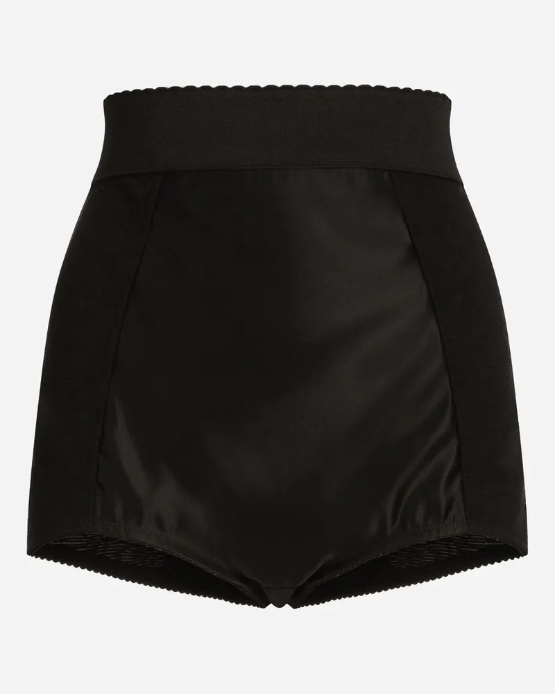 Dolce & Gabbana Miederhose - Frau Hosen Und Shorts Schwarz Satin Schwarz