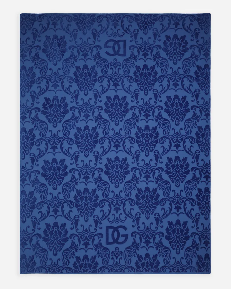 Dolce & Gabbana Beach Towel In Cotton Terry Jacquard - Handtücher In Monochromem Design Mehrfarbig Mehrfarbig