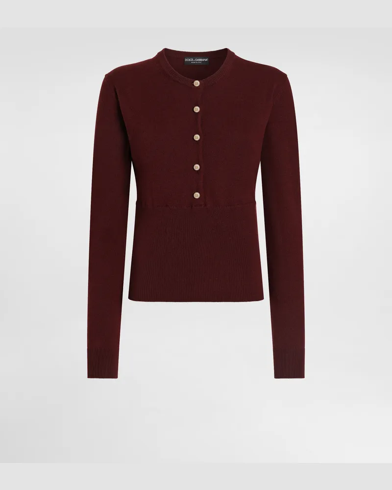 Dolce & Gabbana Serafino-pullover Aus Kaschmir - Frau Collection Bordeaux Bordeaux