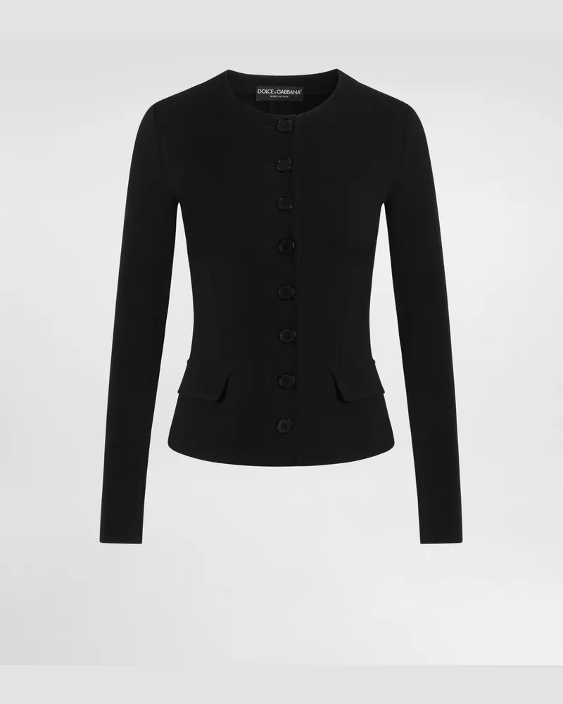Dolce & Gabbana Wool Jacket - Frau Blazer Schwarz Black