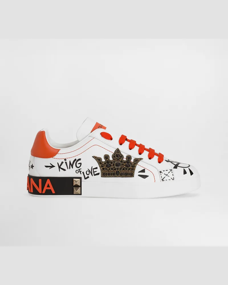 Dolce & Gabbana Portofino Nappa Calfskin Sneakers - Mann Sneakers Multicolor Multicolor