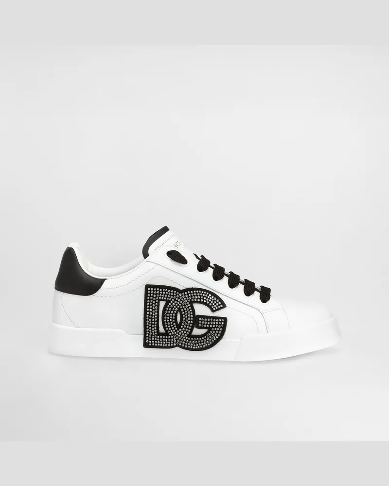 Dolce & Gabbana Sneaker Portofino Light Strobel Aus Kalbsleder - Frau Sneakers Schwarz Mehrfarbig