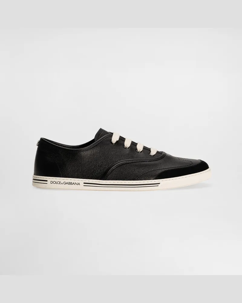 Dolce & Gabbana Saint Tropez Calfskin Sneakers - Mann Sneakers Schwarz Black