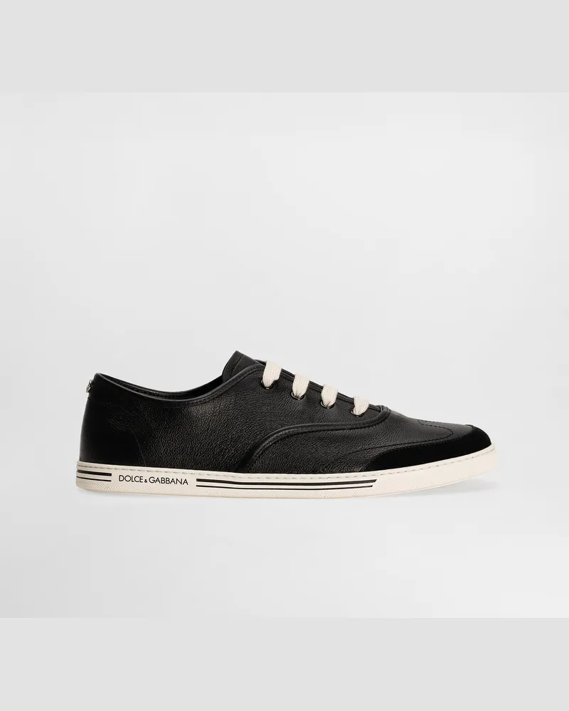 Dolce & Gabbana Saint Tropez Calfskin Sneakers - Mann Sneakers Schwarz Black