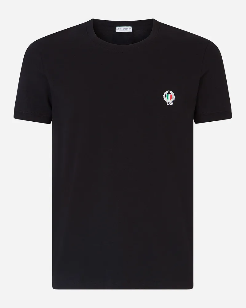Dolce & Gabbana T-shirt Baumwolljersey Bi-elastisch - Mann Unterwäsche Und Loungewear Schwarz Baumwolle Schwarz