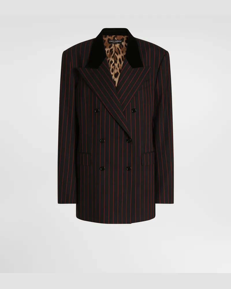 Dolce & Gabbana Doppelreihiger Blazer Aus Nadelstreifenwolle - Frau Blazer Mehrfarbig Mehrfarbig